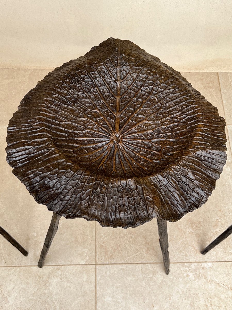 Quatre Tabouret Haut  Bronze Feuille De Lotus , Designer Suchada Supantamart 