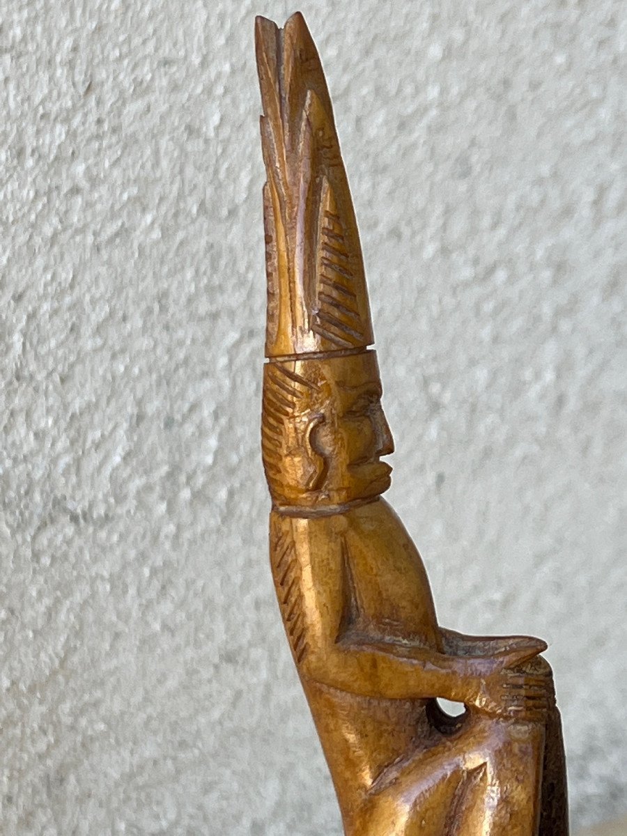 Amulette  Charme De Fertilité En Os De Cerf , Dayak , Kenyak , Bornéo Indonésie