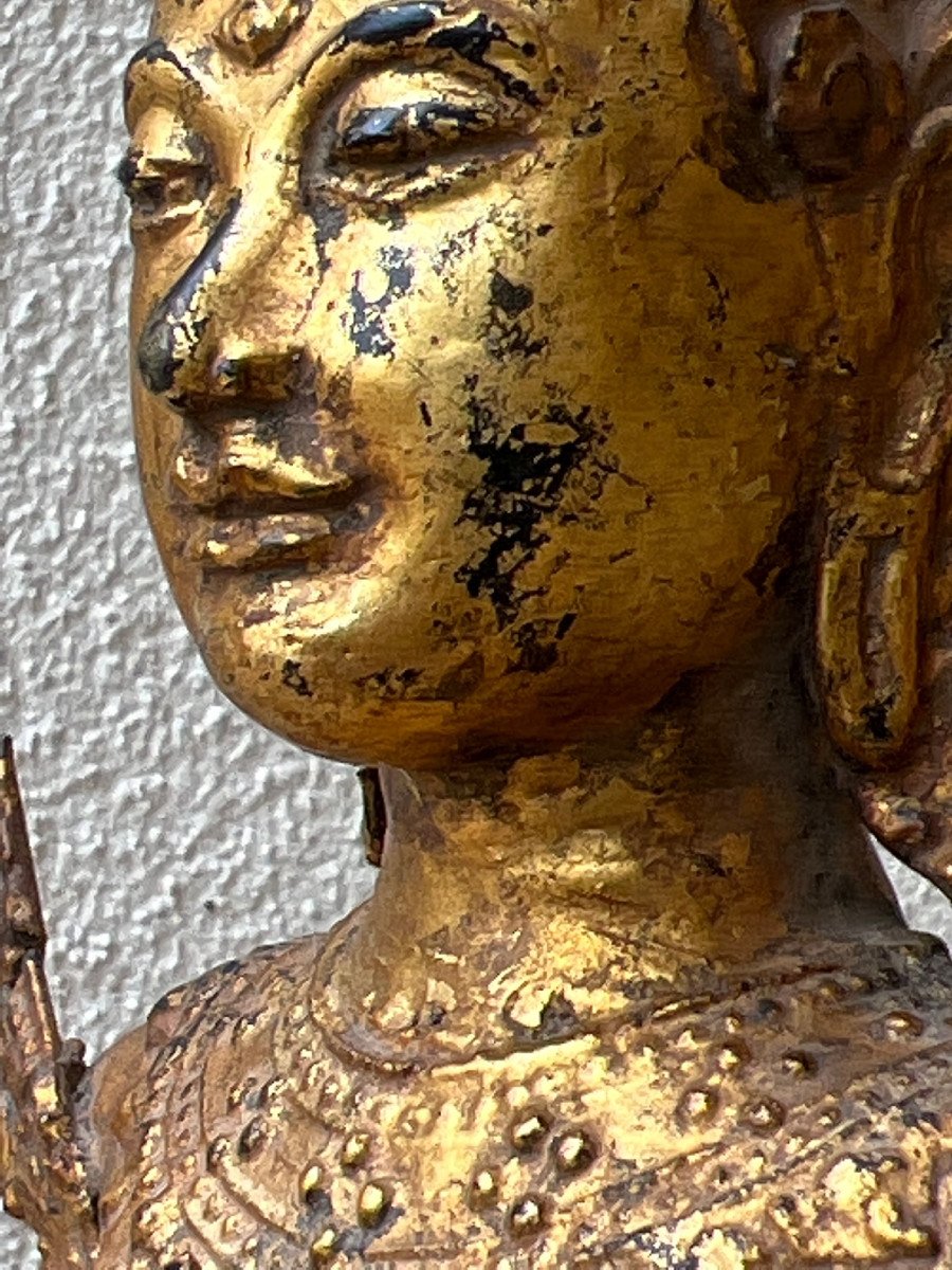 Lao Buddha In Bronze, Standing, 19th Century, Laos,-photo-8