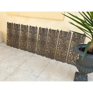 8 Grilles En Fonte Modele Arbre Du Voyageur , Maison Colonial Anglais , Birmanie -