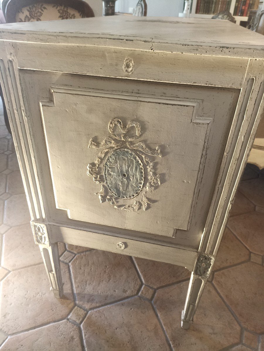 Commode Louis XVI  Peinte 18 ème -photo-1