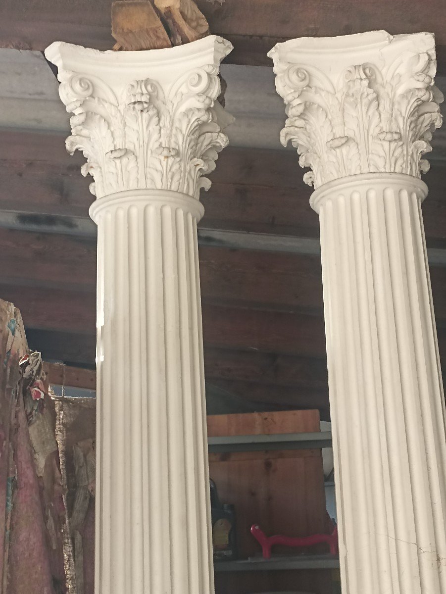 Pair Of Staff Columns