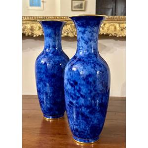 Elegant Pair Of Manufacture Of Sèvres Porcelain Vases