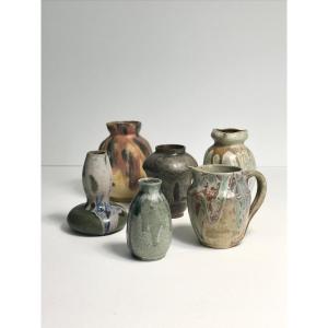 Set Of Small Vases By Charles Greber