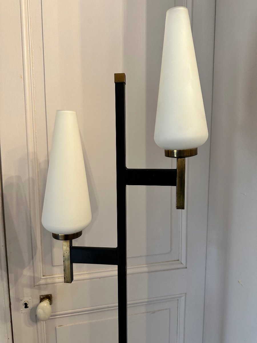 Rare And Interesting Floor Lamp From Maison Arlus From The 50s.-photo-3