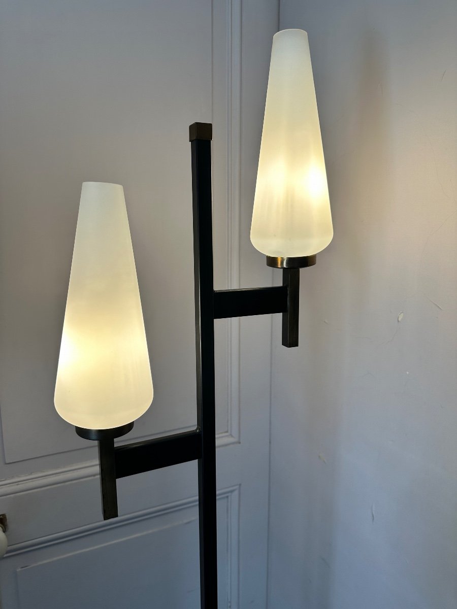 Rare And Interesting Floor Lamp From Maison Arlus From The 50s.-photo-4