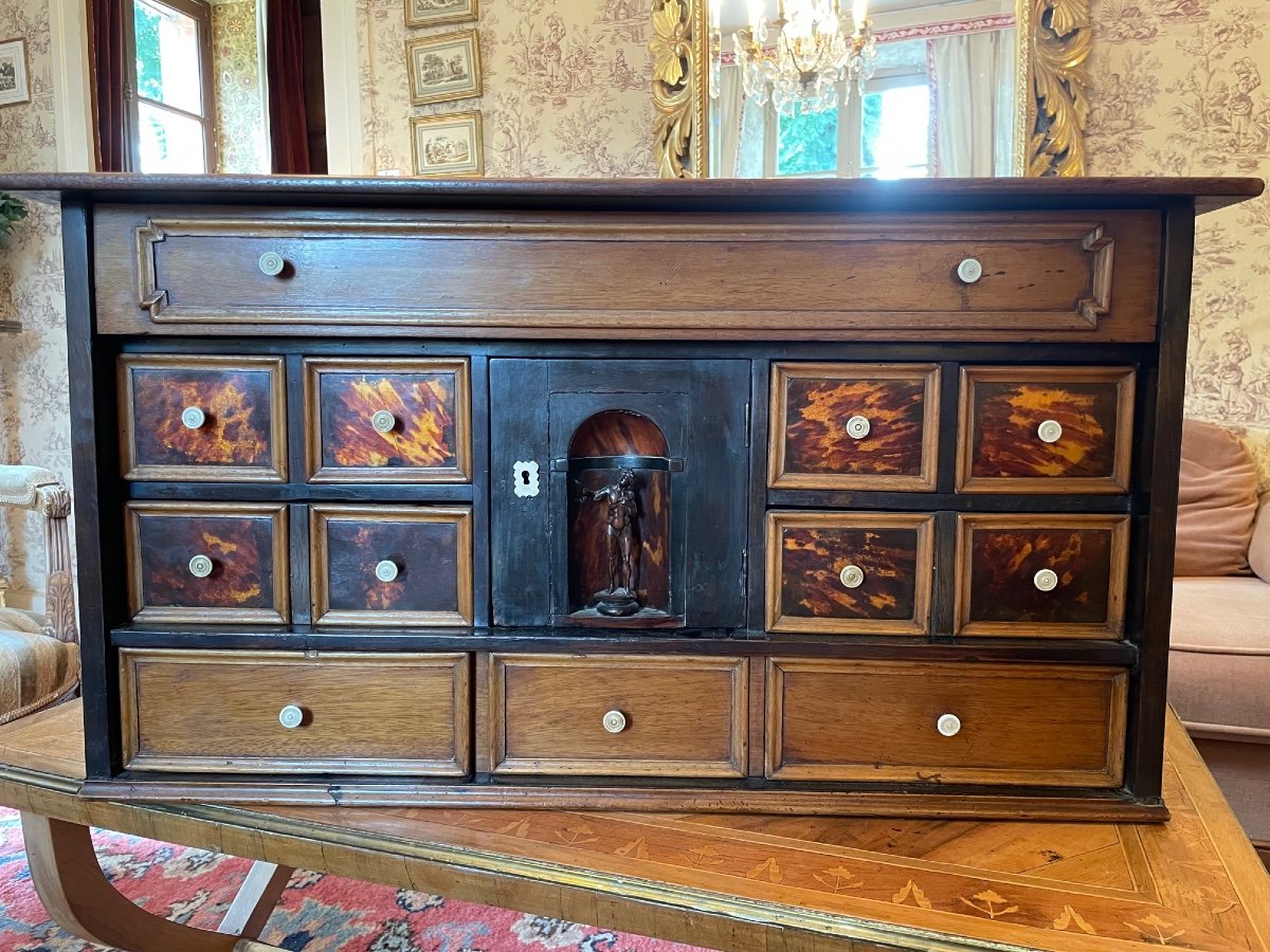 Charmant Cabinet En &eacute;caille Et Marqueterie-photo-4