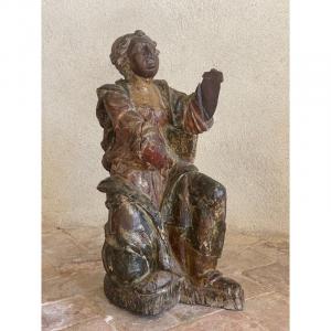 Pretty Statue Of Saint In Prayer XVII