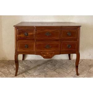 Charming Inlaid Transition Chest Of Drawers