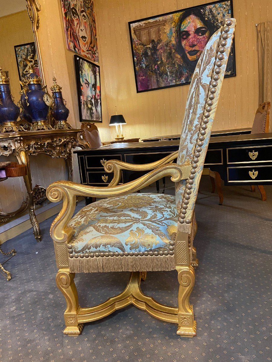 Paire De Grands Fauteuils Louis XIV-photo-3