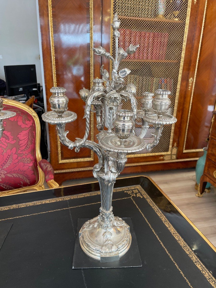 Pair Of Large 19th Century Candelabras-photo-4