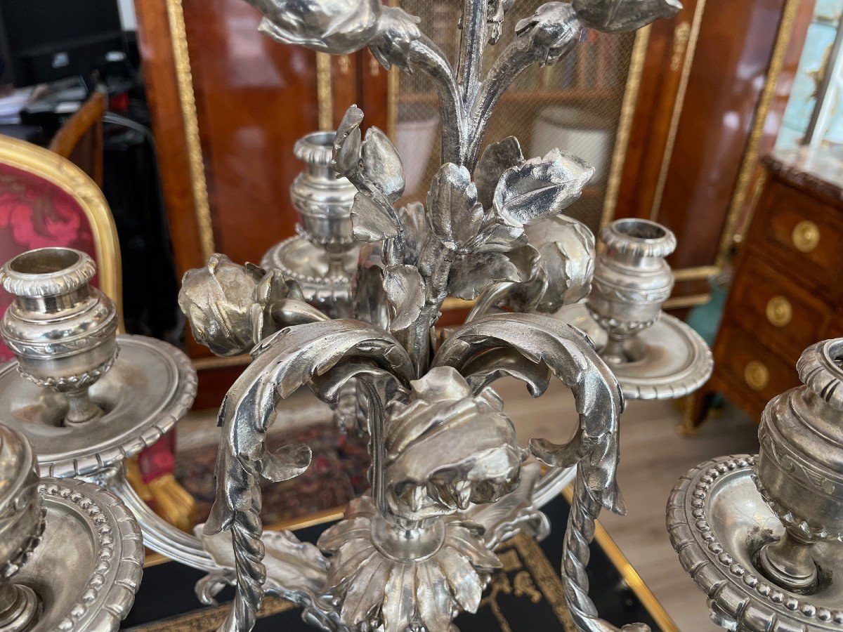 Pair Of Large 19th Century Candelabras-photo-2