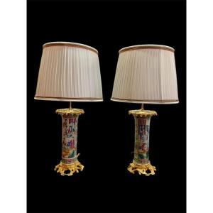 Pair Of 19th Century Canton Lamps