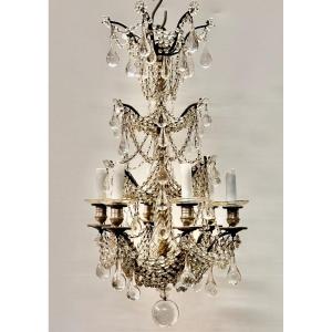 Crystal Chandelier With Nine Lights Second Half 19th