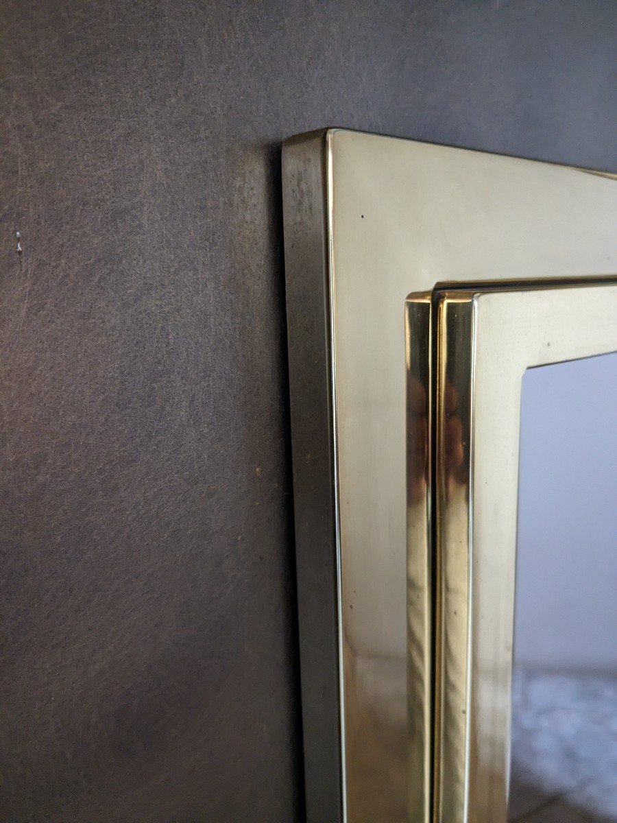 Imposant Miroir Belgo Chrom Années 70-photo-4