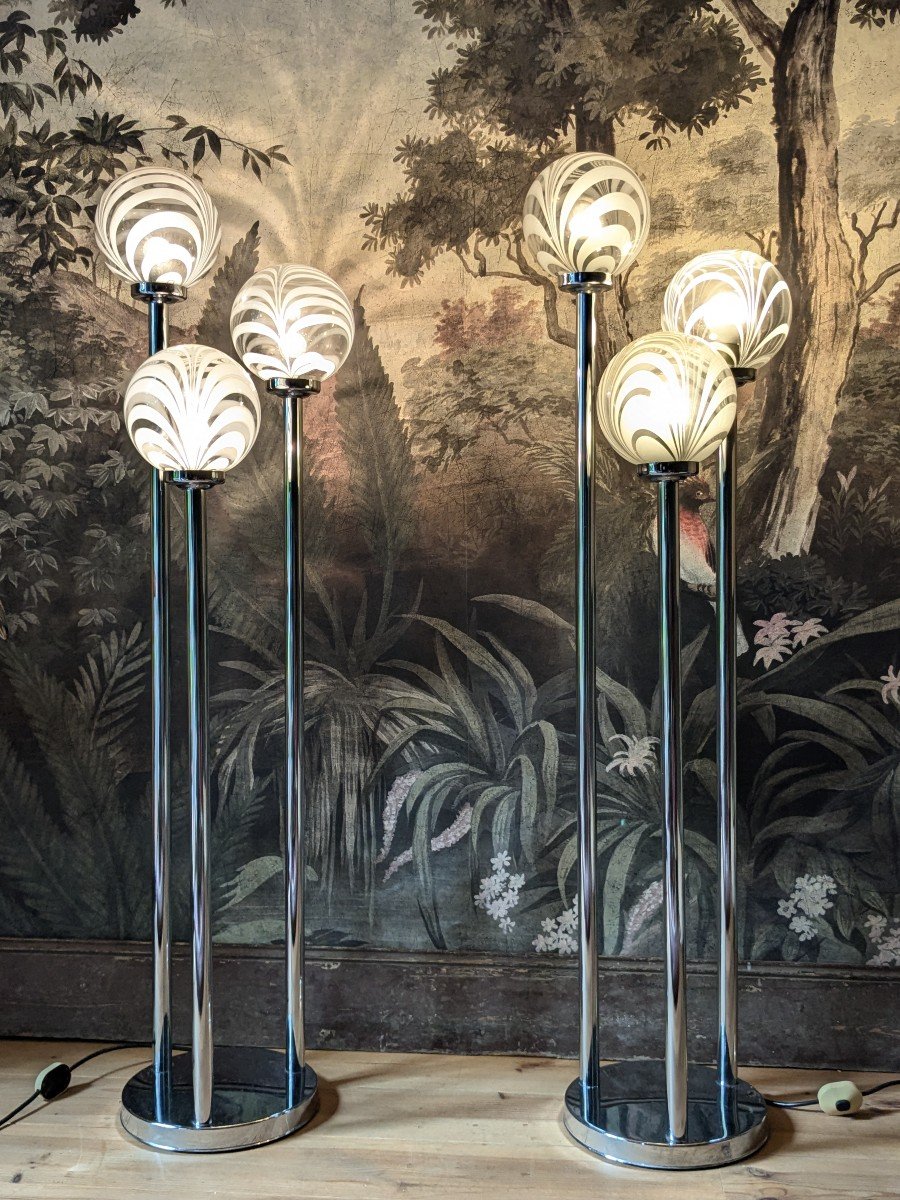 Pair Of "toni Zuccheri" Floor Lamps From The 60s-70s