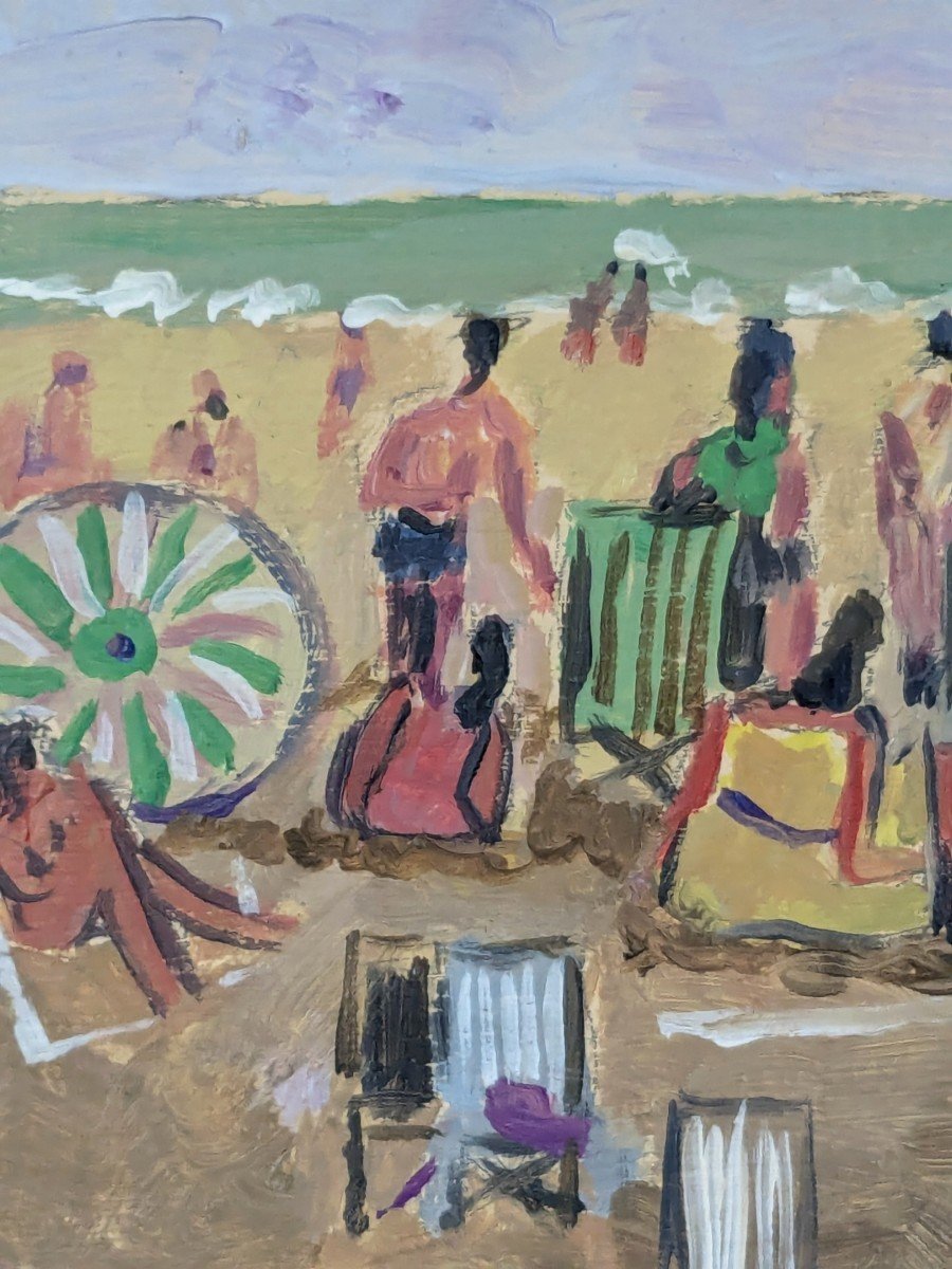 Tableau Scène De Plage " François Graves"-photo-3