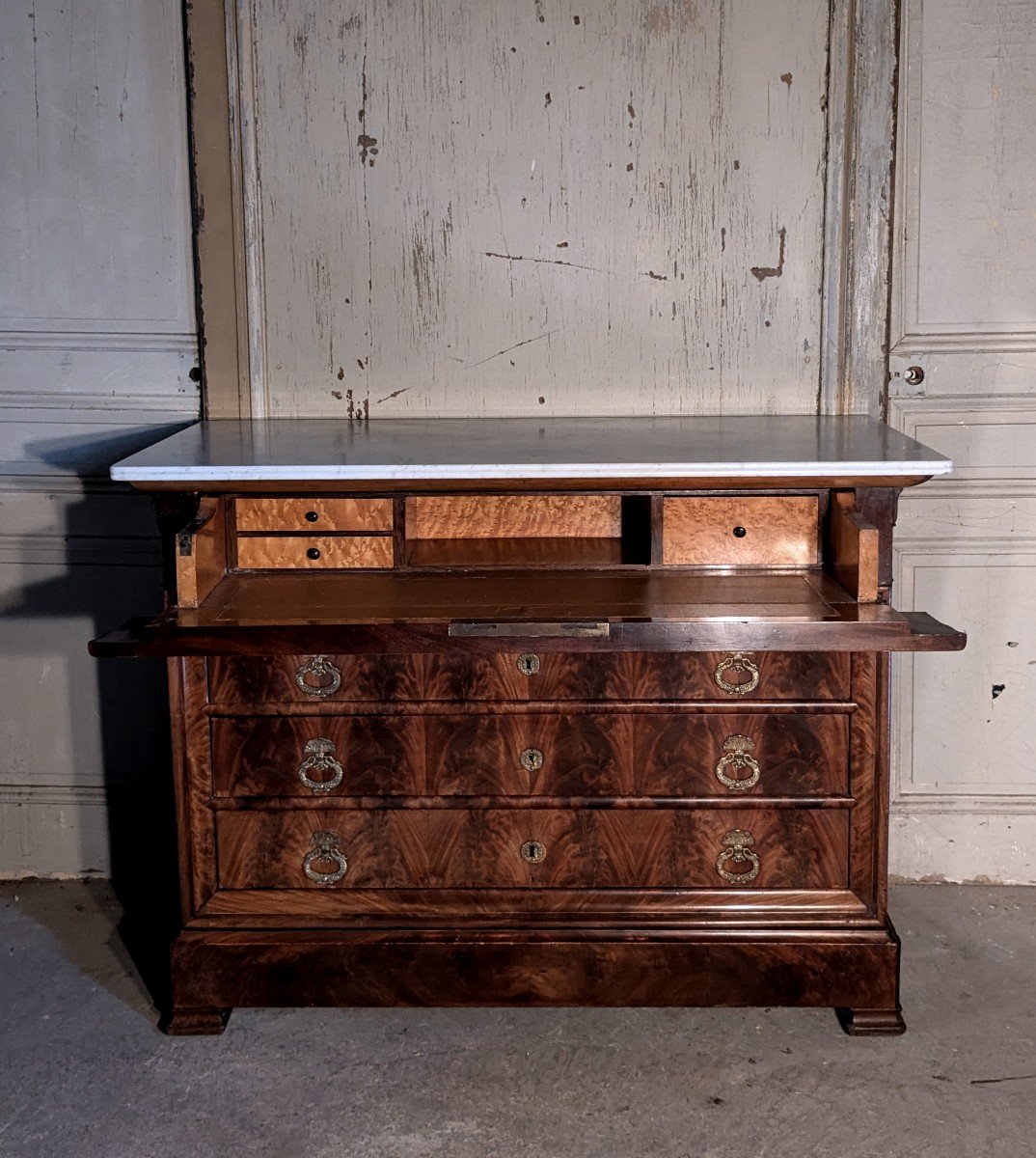 19th Century Secretary Chest Of Drawers-photo-3