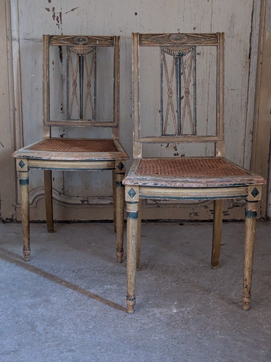 Paire De Chaises 19 ème de style Directoire