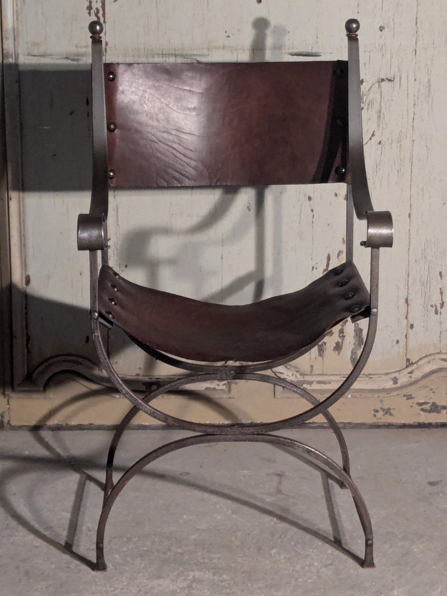 20th Century Curule Armchair-photo-4