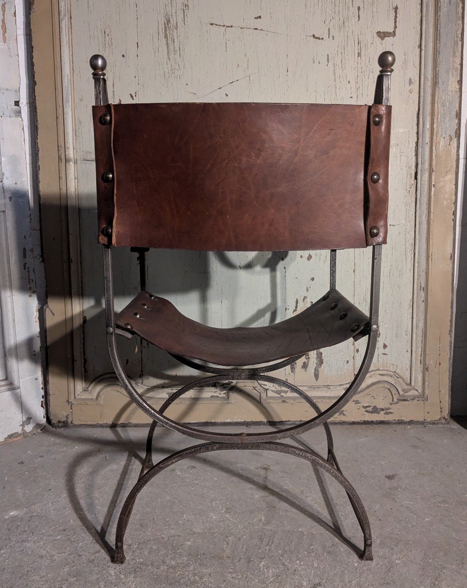 20th Century Curule Armchair-photo-4