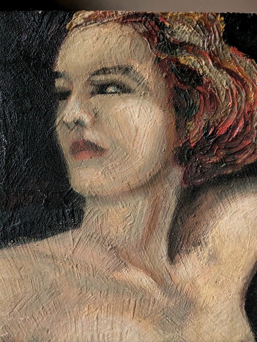 Female Nude Painting Early 20th.-photo-3