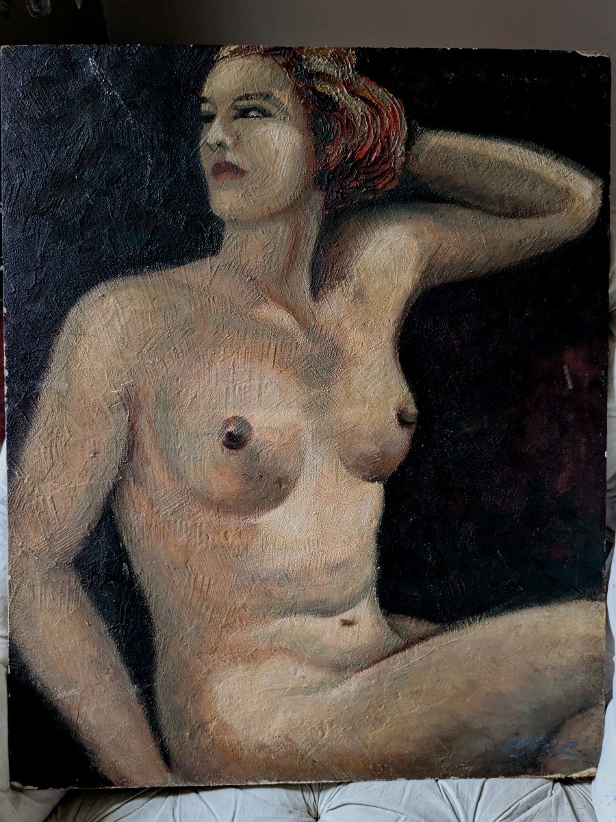 Female Nude Painting Early 20th.