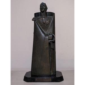 Bronze "maréchal Ney" By Jean Lambert Rucki, 20th Century.