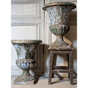 Pair Of Large Medici Vases Early 19th Century