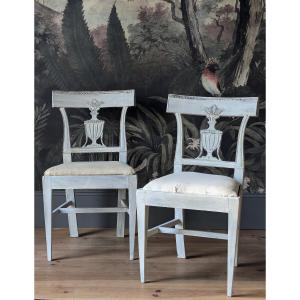 Pair Of Italian Chairs, 18th Century