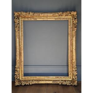 Large Carved And Gilded Frame, 18th Century.