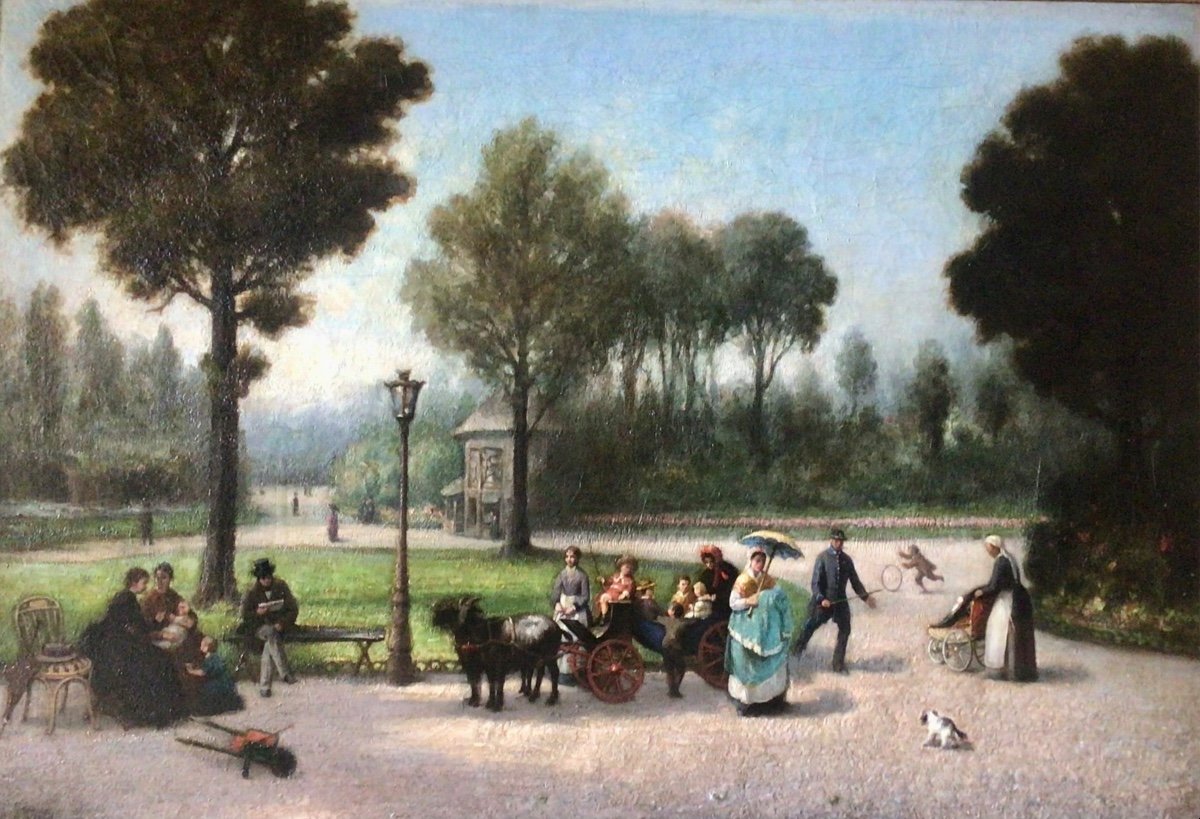 La promenade au Bois de Boulogne vers 1880-photo-2