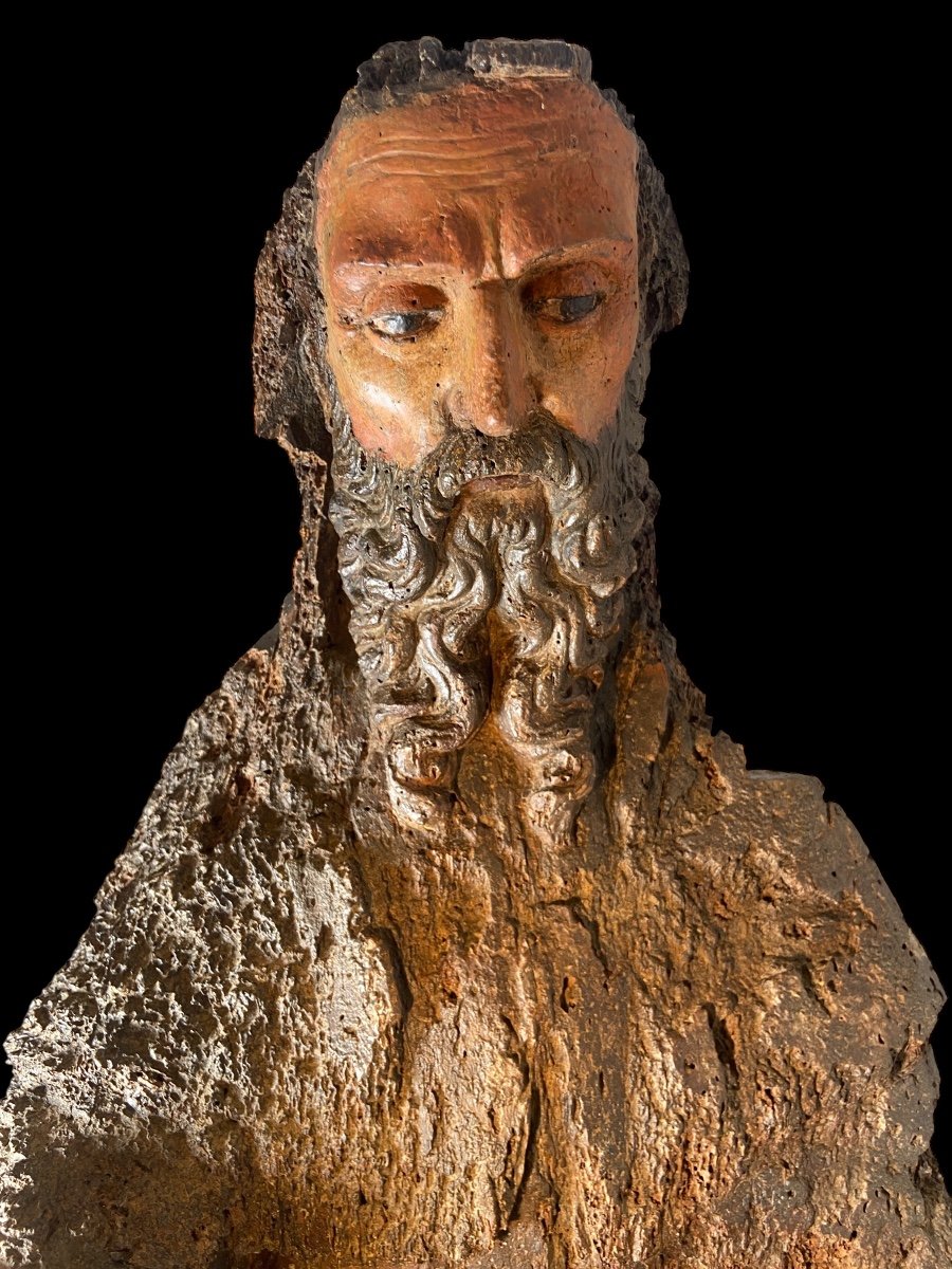 Sculpture En Bois - Antoine Le Grand - Italie Vers 1450-photo-7