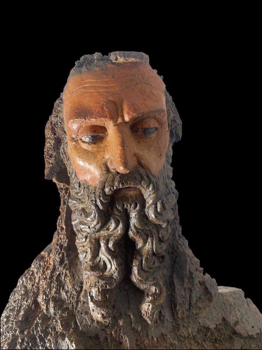 Sculpture En Bois - Antoine Le Grand - Italie Vers 1450