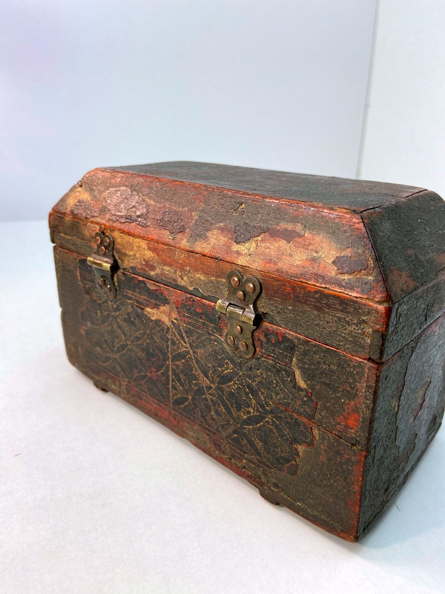 A Gilt And Black Lacquered Casket - Probably Flemish - 16th Century-photo-6