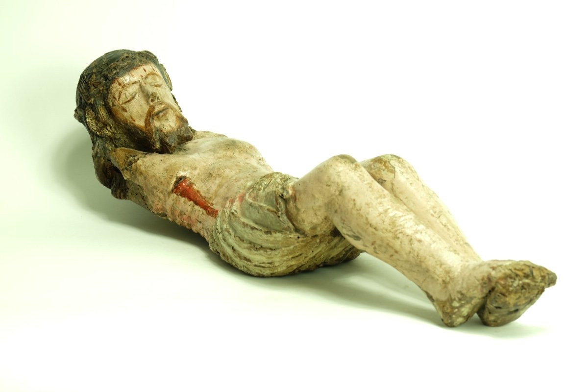 15th Century Corpus Christi (spain) In Chestnut Wood-photo-2