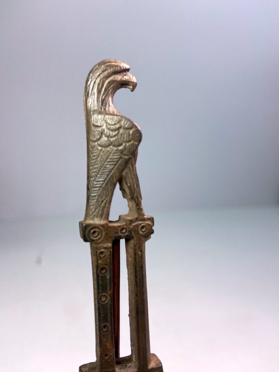 2nd-3rd Century Ad Bronze Knife Handle In The Form Of An Eagle-photo-4