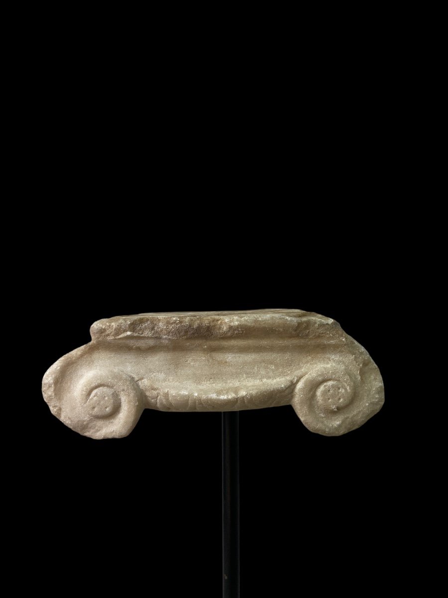 A Roman Capital – Ionic Marble Column – Circa 2nd Century A.d.-photo-1