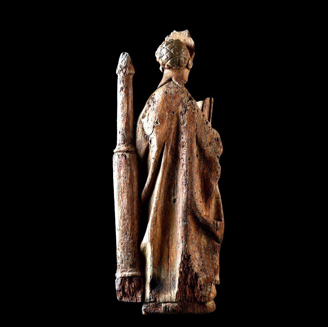 Sainte Barbe - France (northern France) - Ca. 1520 - Oak Sculpture-photo-2