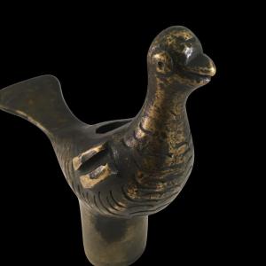 Bird, Chandelier Ornament, In Patinated Bronze ... 15th Century - Flanders