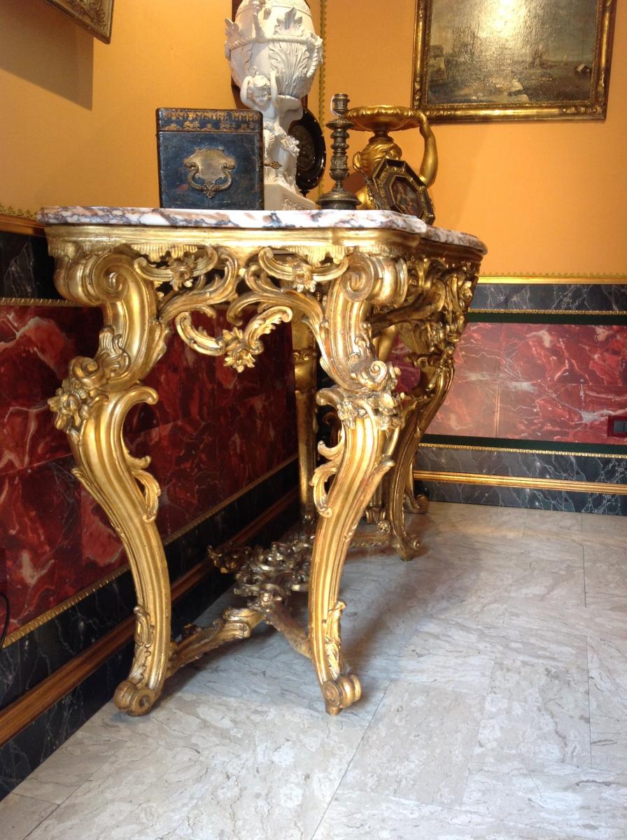 Important Console Genova 18th Century-photo-3