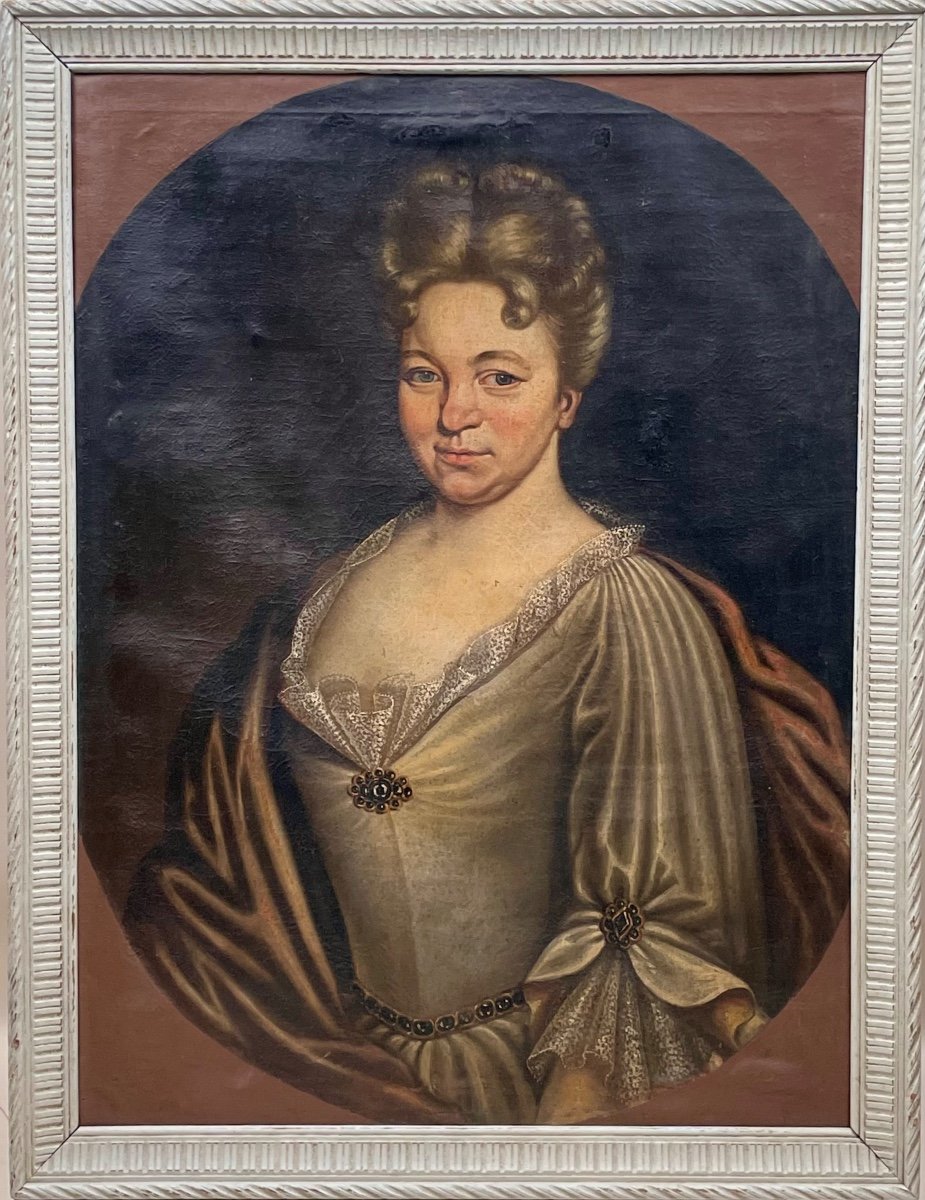 Paire De Portraits Début XVIIIème , 1715-photo-1