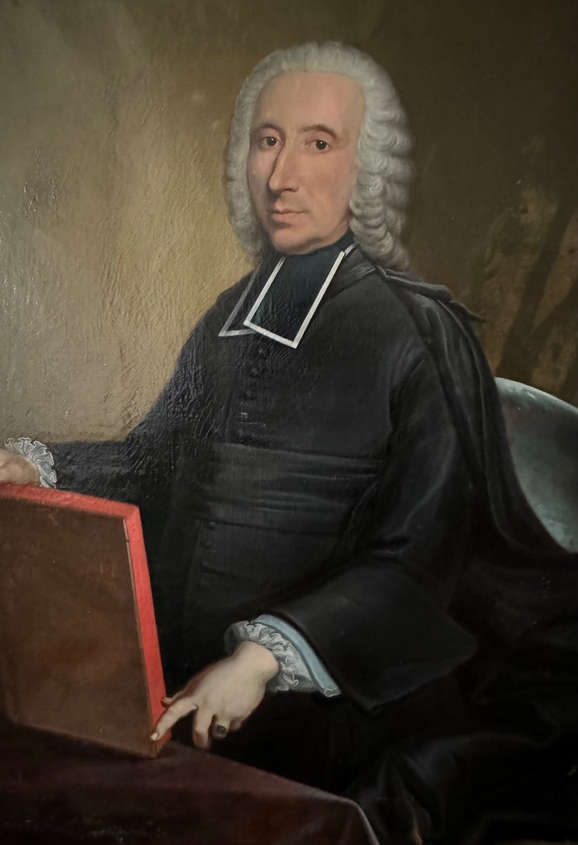 Large Portrait Of A Clergyman Early 18th Century-photo-4