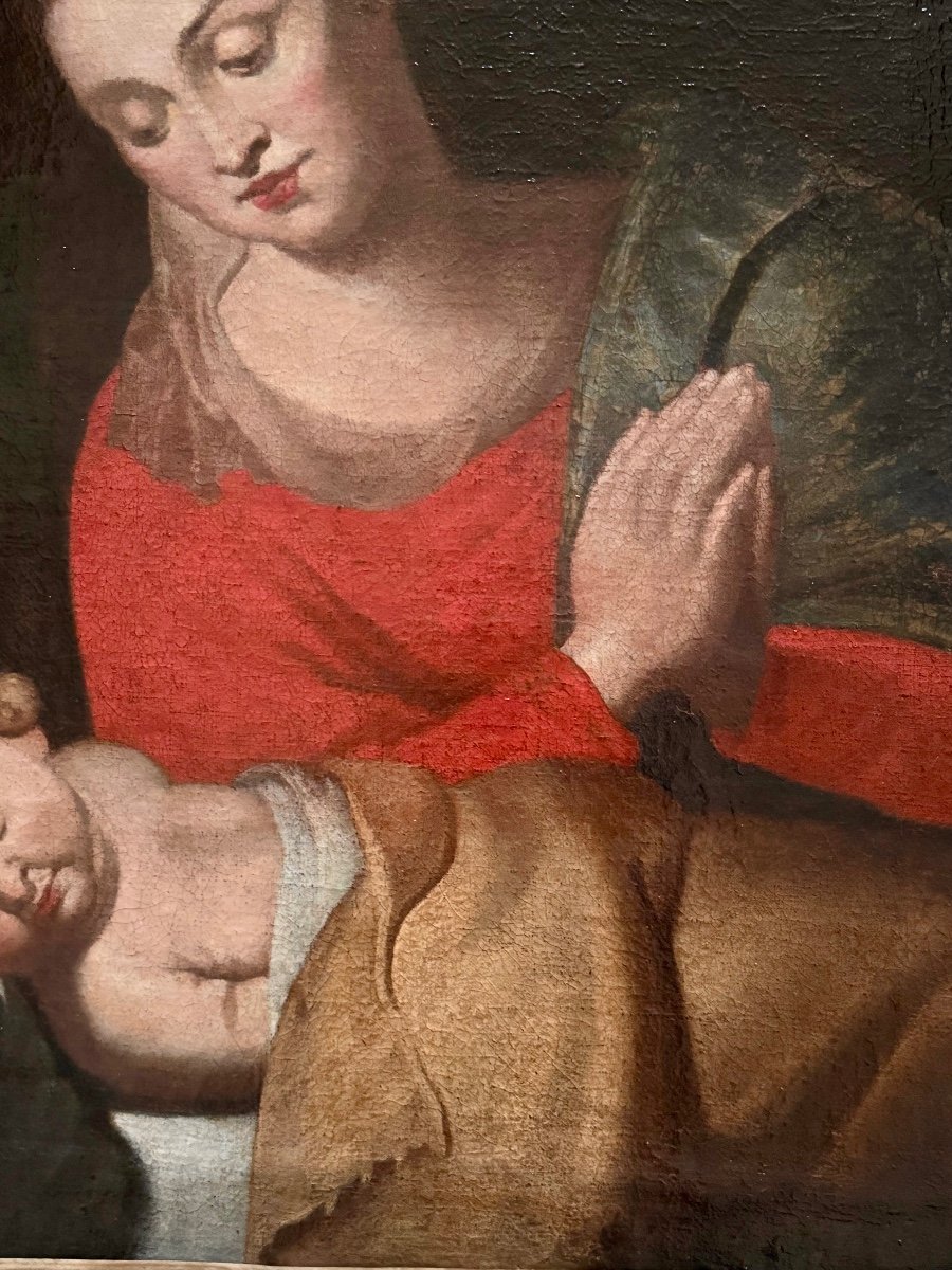 The Virgin Mary And The Sleeping Baby Jesus Late 17th - Early 18th Century-photo-4