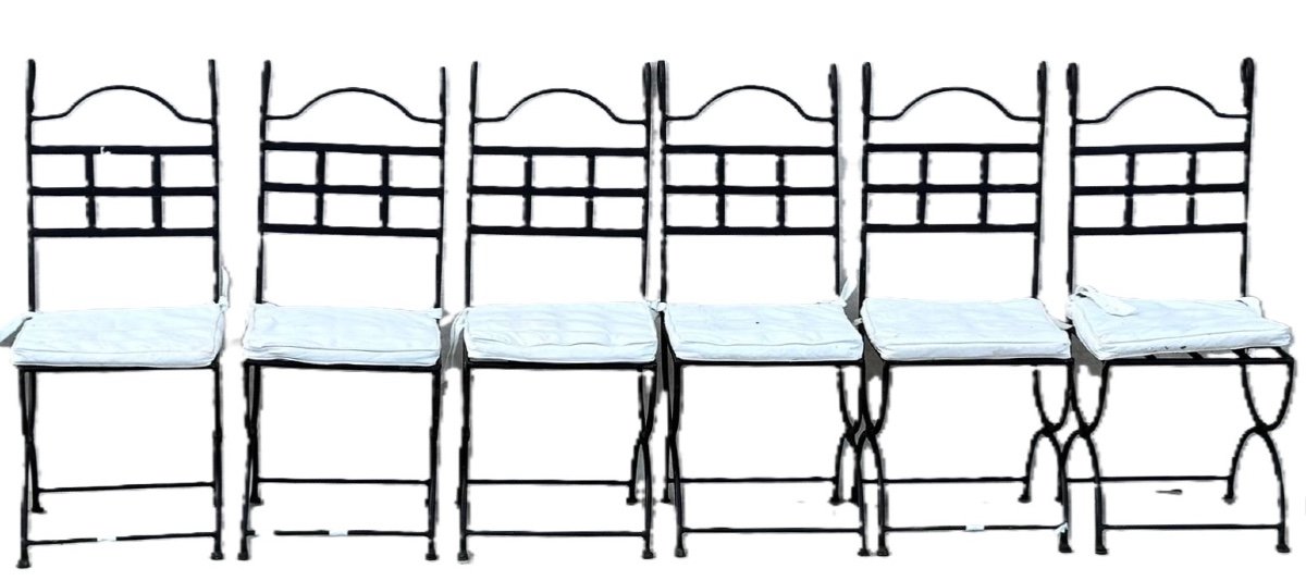 6 Chaises Fer Forgé