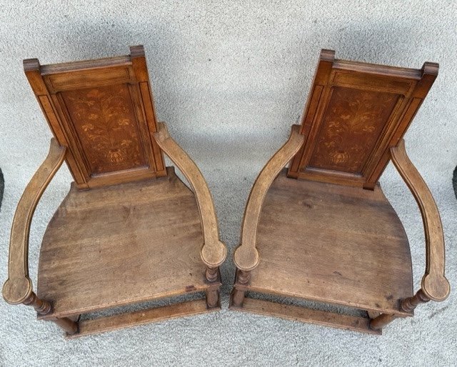 Pair Of Caquetoires Armchairs-photo-3