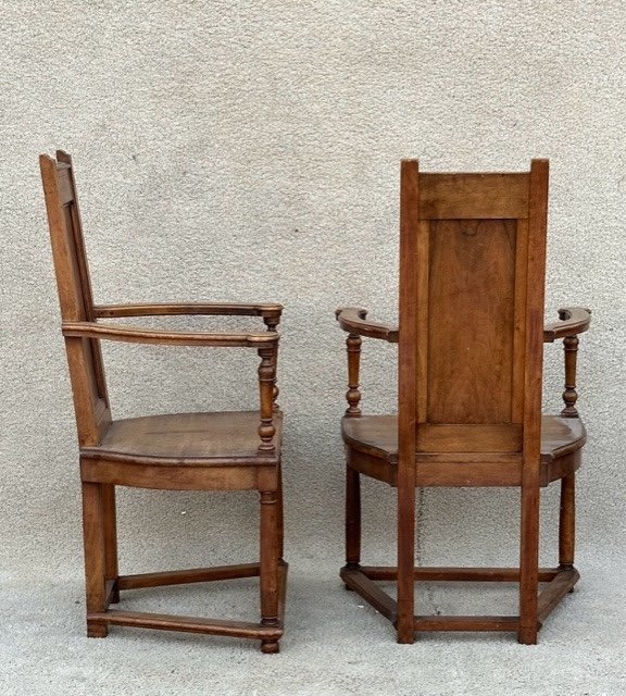 Pair Of Caquetoires Armchairs-photo-4