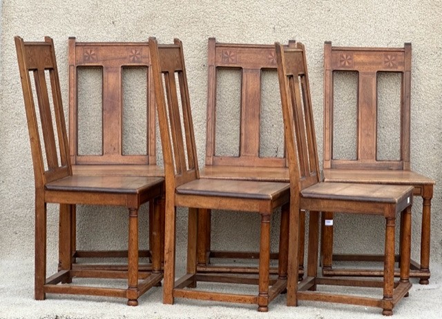 Lot De 6 Chaises En Noyer