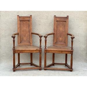 Pair Of Caquetoires Armchairs