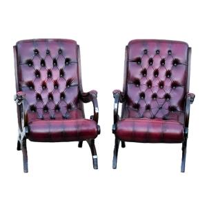 Pair Of Chesterfield Armchairs